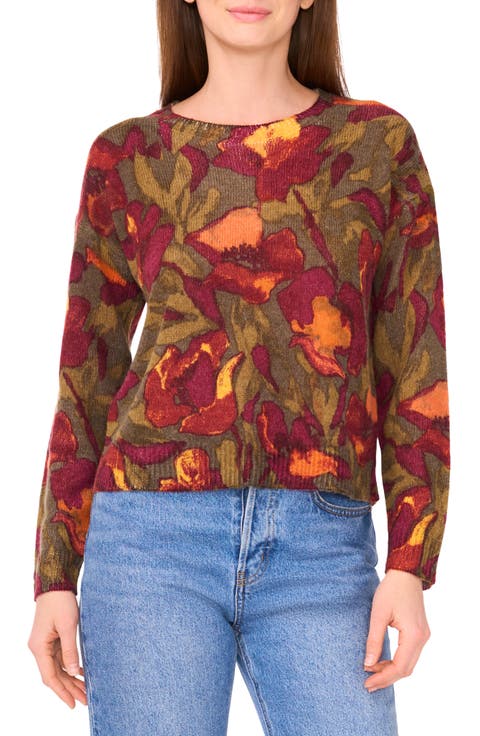 Floral Jacquard Sweater