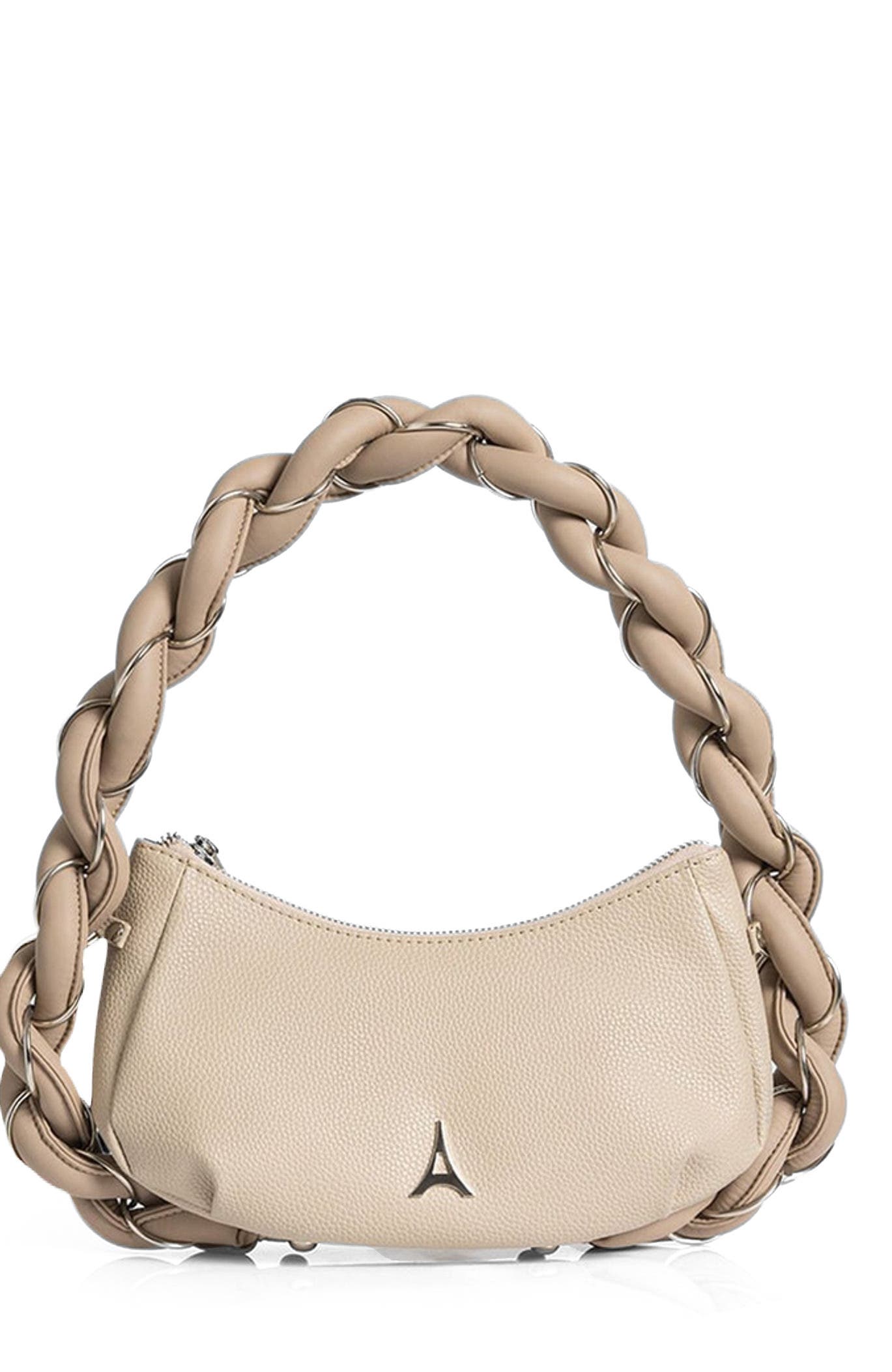 Manière De Voir Somme Leather Handbag, Main, color, Beige