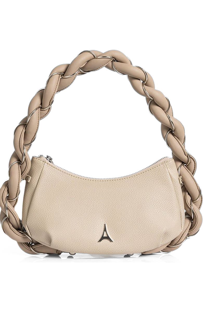 Manière De Voir Somme Leather Handbag, Main, color, Beige