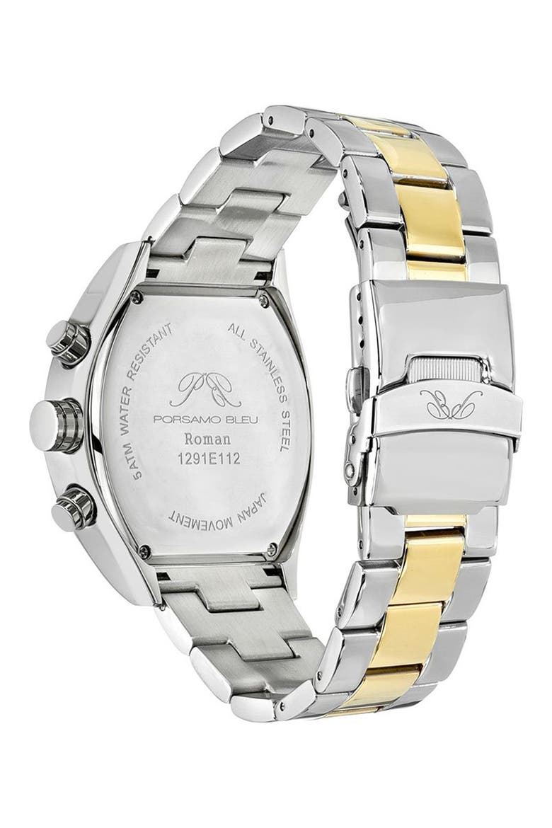 Roman Chronograph Two-Tone Bracelet Watch, 42mm, Alternate, color, TWO-TONE