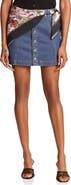 Avec Les Filles Side Panel Denim Skirt