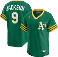 Nike Men's Nike Reggie Jackson Kelly Green Oakland Athletics Cooperstown Collection Limited Jersey