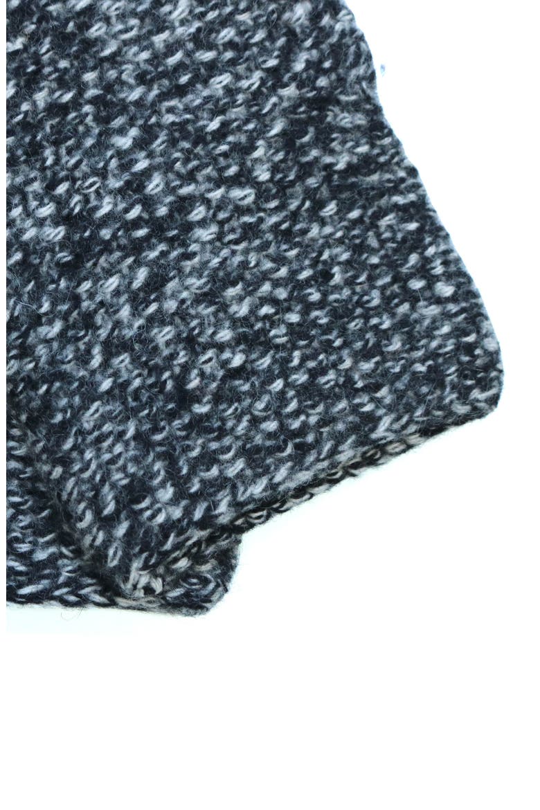 Chunky Cashmere Fingerless Gloves, Alternate, color, BLACK/ YOGI IVORY