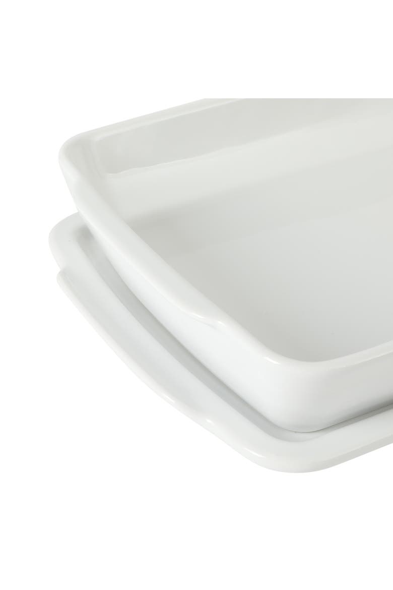 Gracious Dining Covered Stoneware Baking Dish, Alternate, color, White