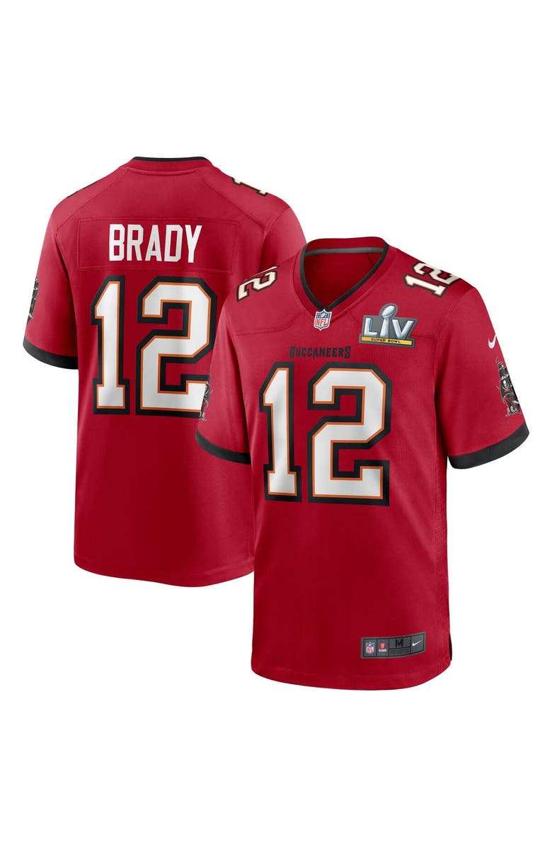 Nike Men's Nike Tom Brady Red Tampa Bay Buccaneers Super Bowl LV Bound Game Jersey, Alternate, color,