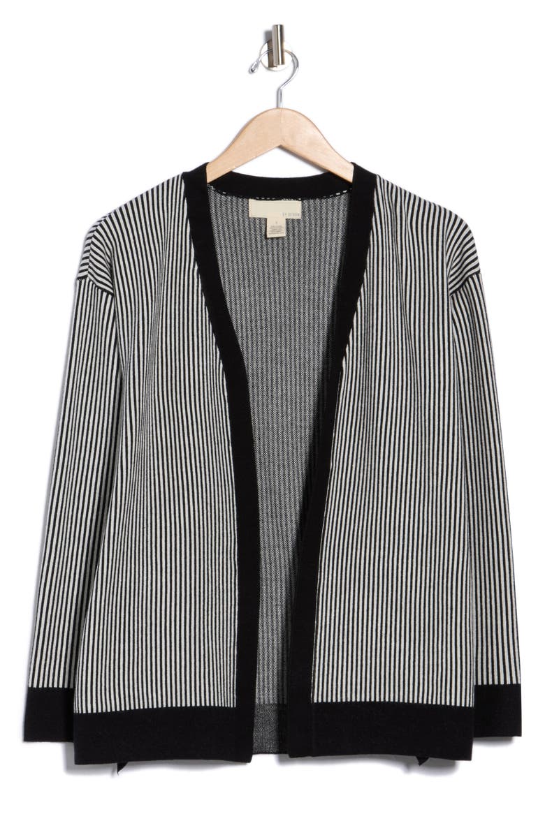 BY DESIGN Mona Cardigan, Alternate, color, Black/ White