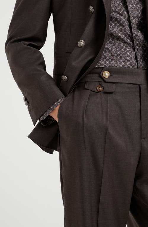 Brunello Cucinelli Men Virgin Wool Pants In Brown