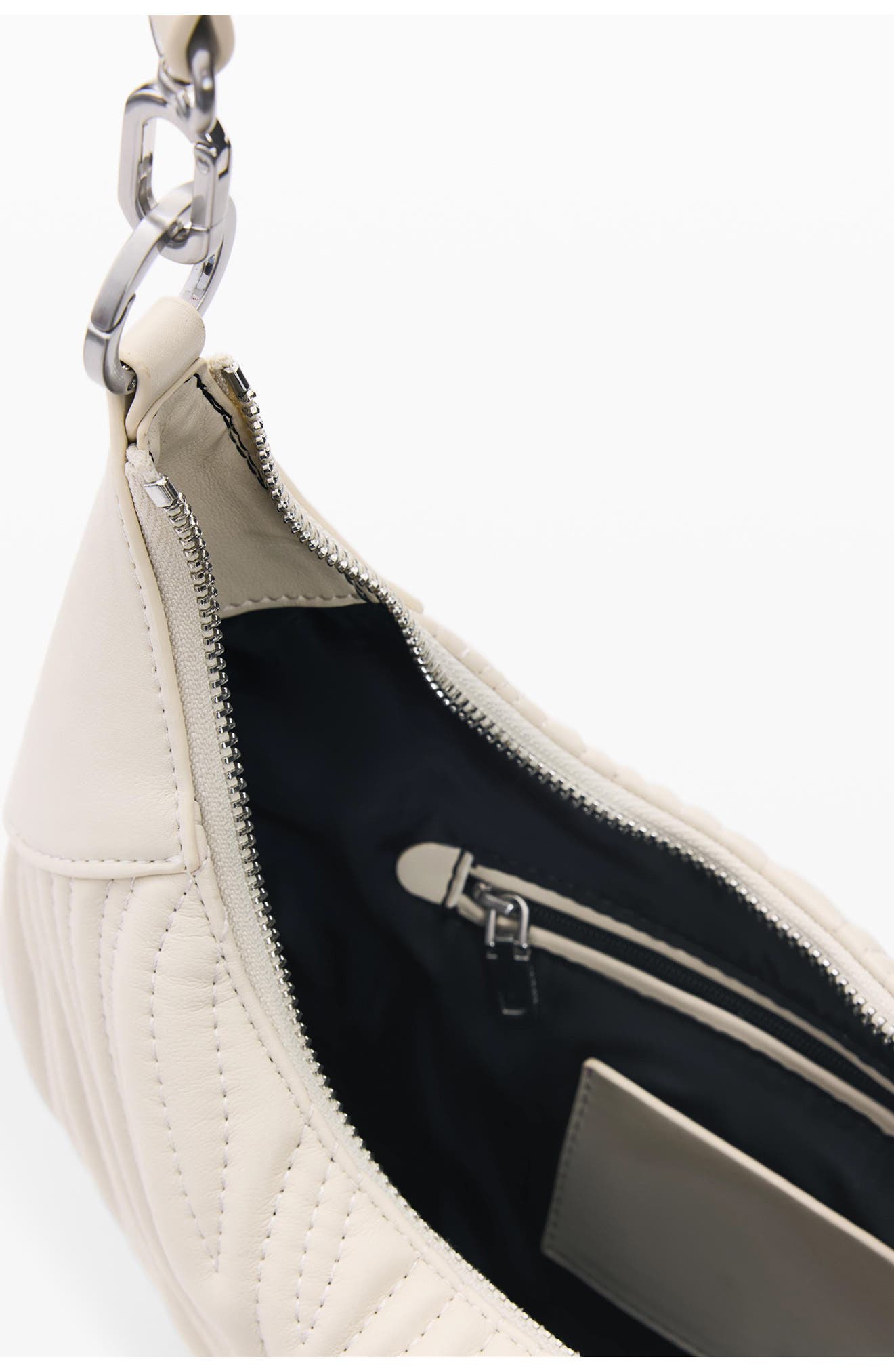 Desigual Wavy Stitch Faux Leather Shoulder Bag, Alternate, color, 