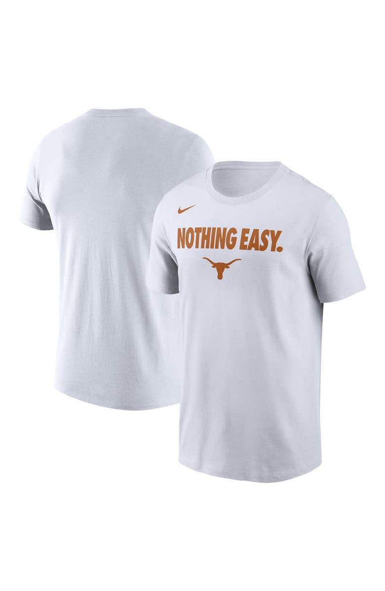 Nike Men's Nike White Texas Longhorns 2025 On-Court Bench T-Shirt, Main, color, 
