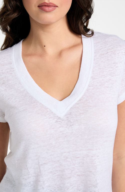 Guess Lindsey V-neck Linen T-shirt