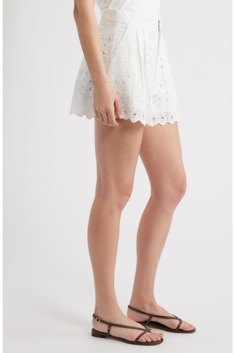 The Paisley Eyelet Shorts, Alternate, color, WHITE