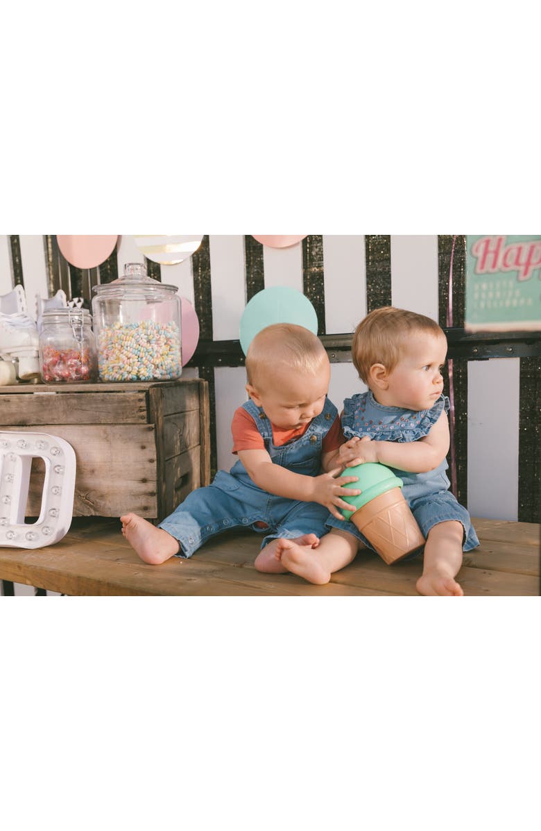 Deux par Deux Baby Boy's Light Soft Denim Overalls Jeans Blue, Alternate, color, 