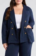 Caslon® Double Breasted Knit Blazer