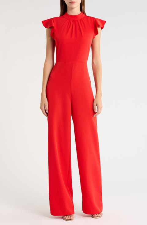 Manuela Mock Neck Wide Leg Jumpsuit