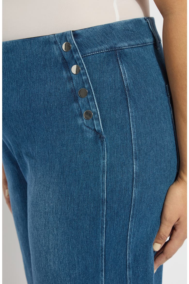 Mallory Sailor High Waist Wide Leg Jeans, Alternate, color, MID WASH