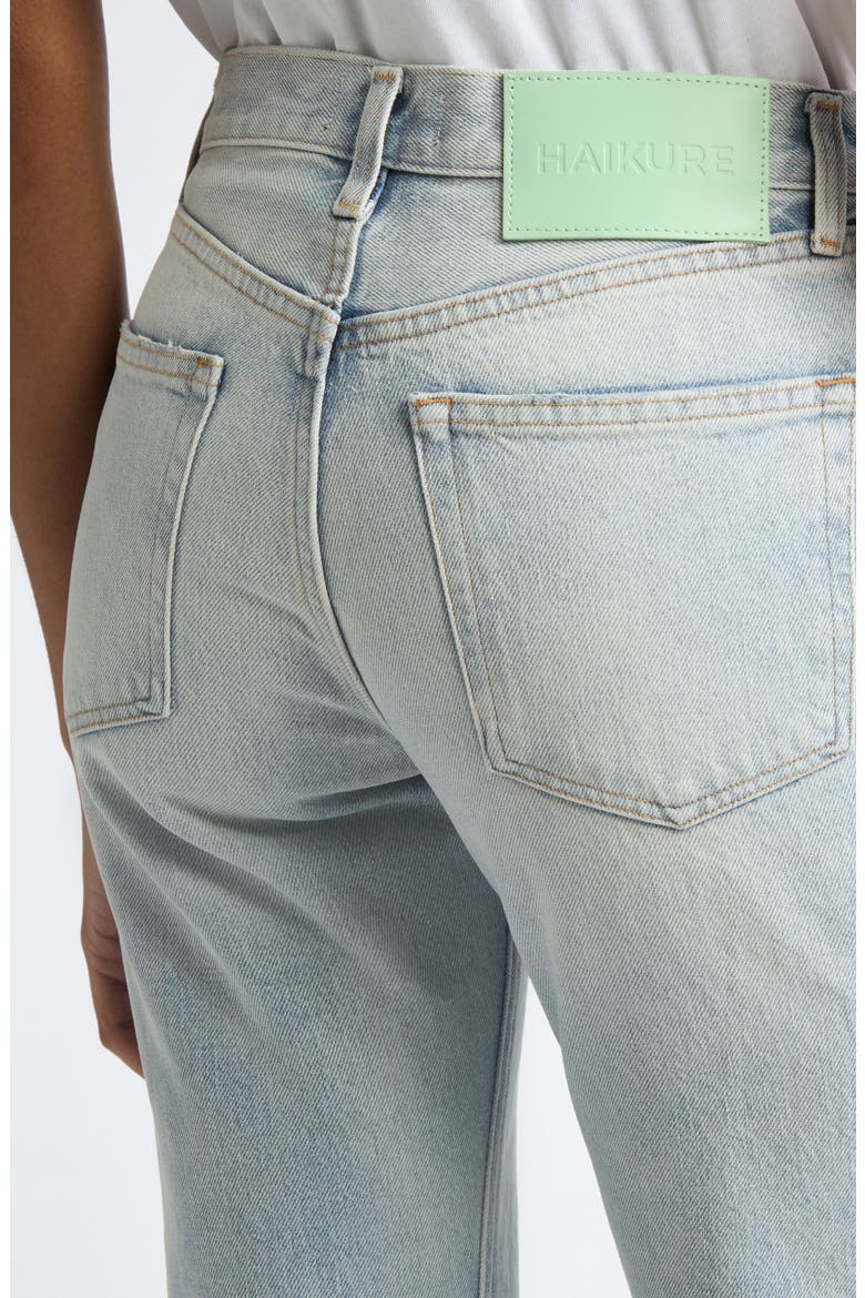 Star Ripped High Waist Wide Leg Jeans, Alternate, color, MARFA BLUE