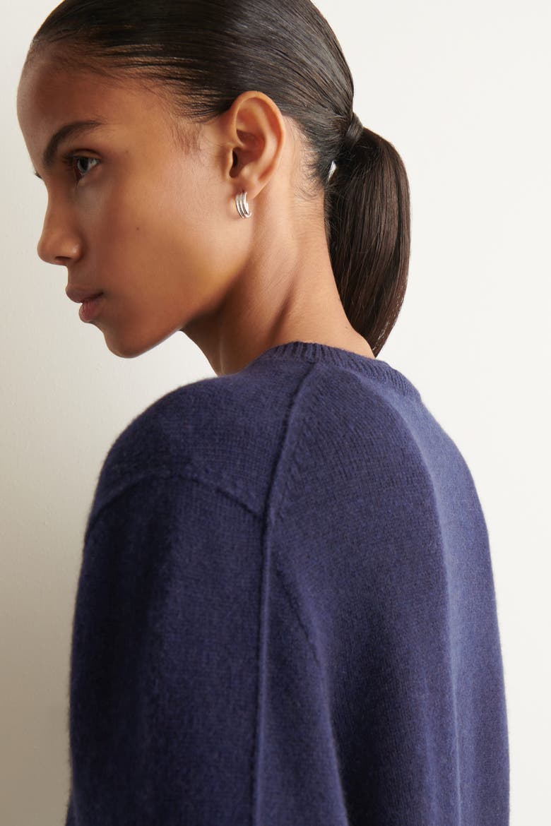 Cashmere Crew-Neck Sweater, Alternate, color, NAVY
