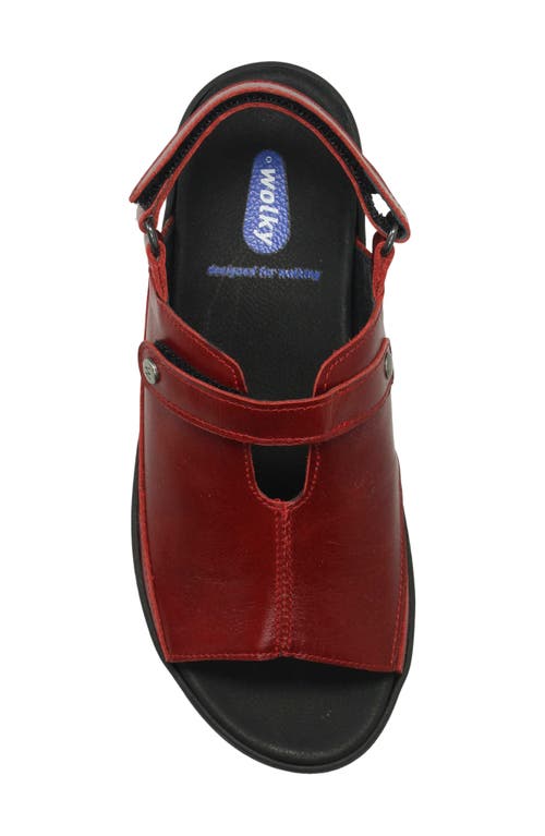 Wolky Laprida Slide Sandal In Oxblood