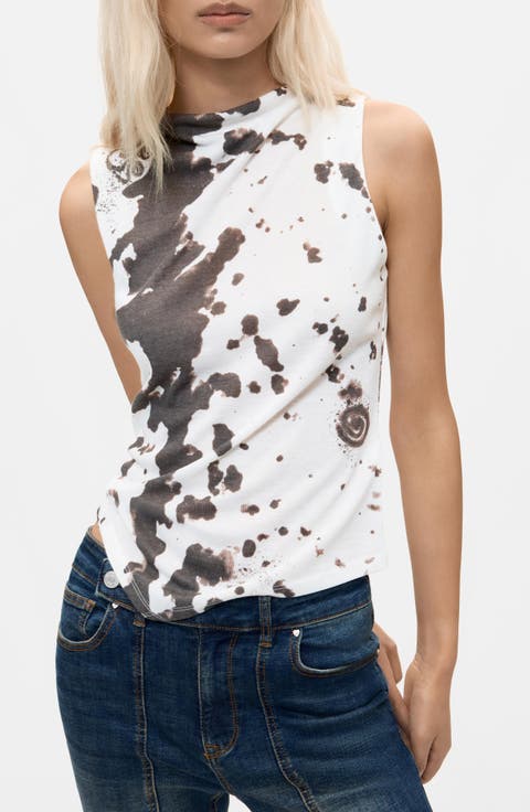 Mock Neck Sleeveless Top