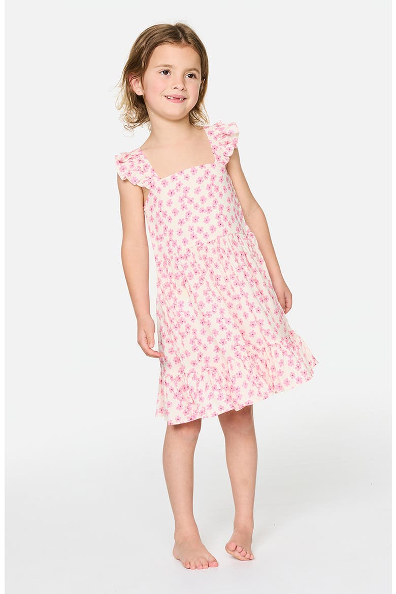 Kids' Party Wave Dress, Alternate, color, PEACH