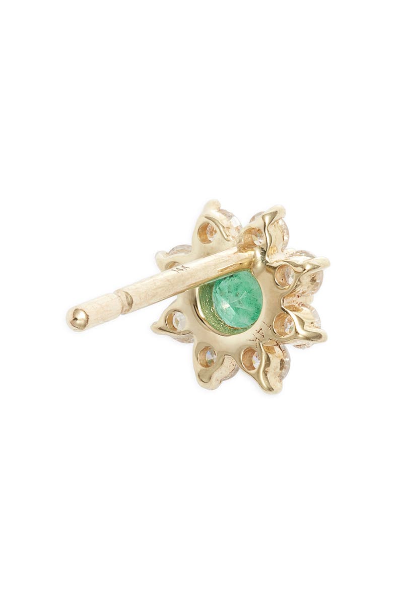Emerald Flower Earrings, Alternate, color, YELLOW