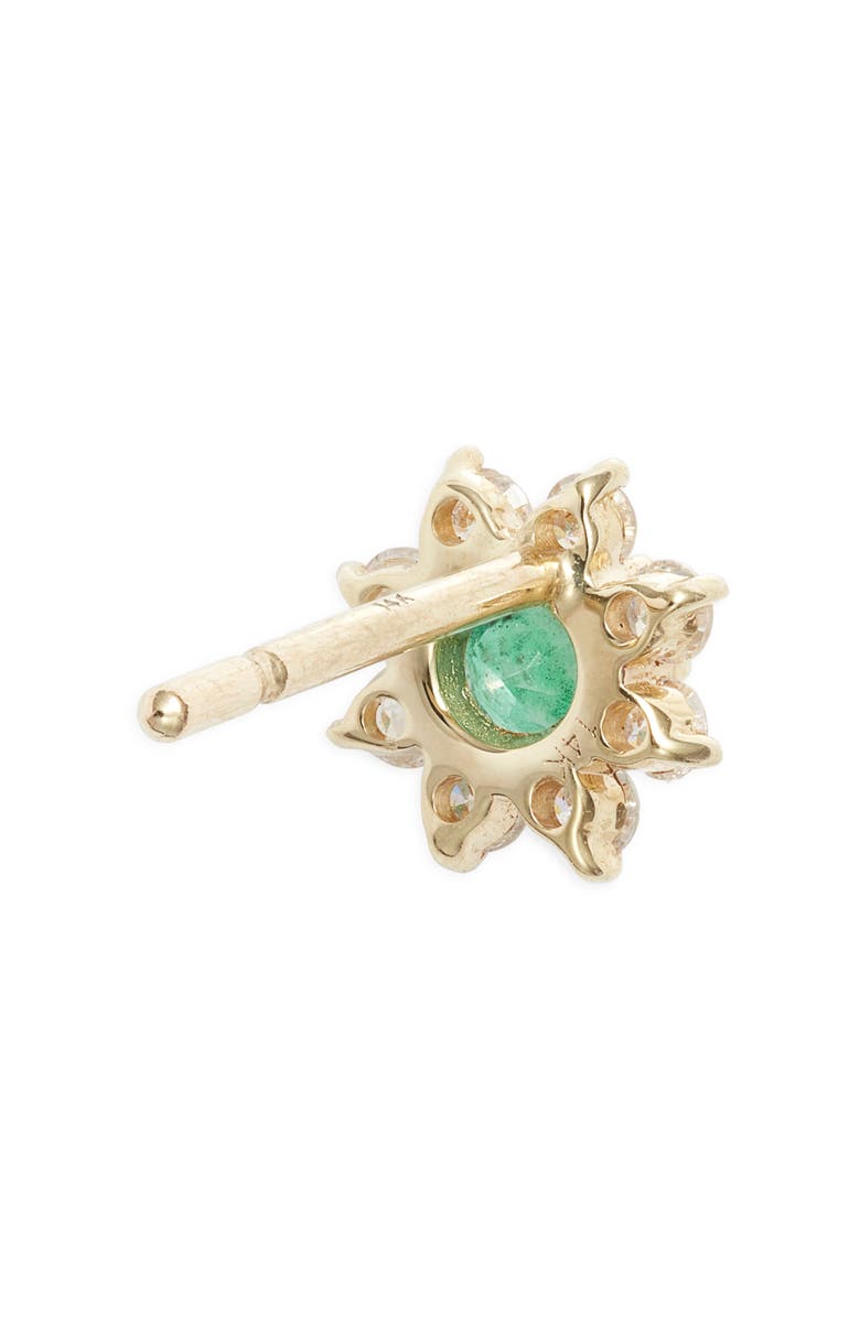 Meira T Emerald Flower Earrings, Alternate, color, Yellow