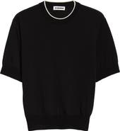 Jil Sander Piped Merino Wool Sweater