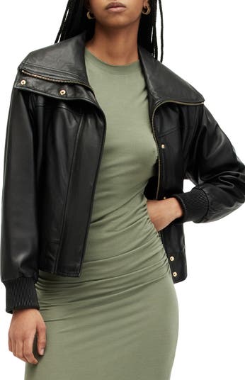 AllSaints Etta Leather Jacket | Nordstromrack