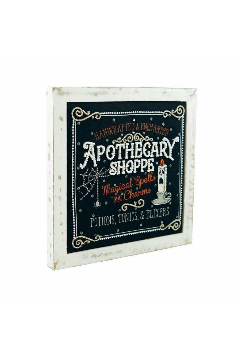 10.25" Halloween "Apothecary Shoppe" Decorative Shadow Box, Alternate, color, Black