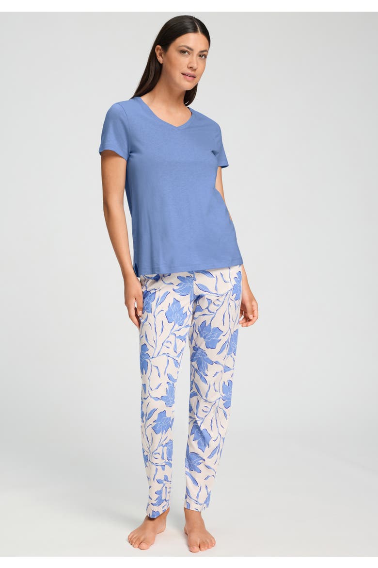 Sleep And Lounge Relaxed V-Neck T-Shirt, Alternate, color, Bluebird