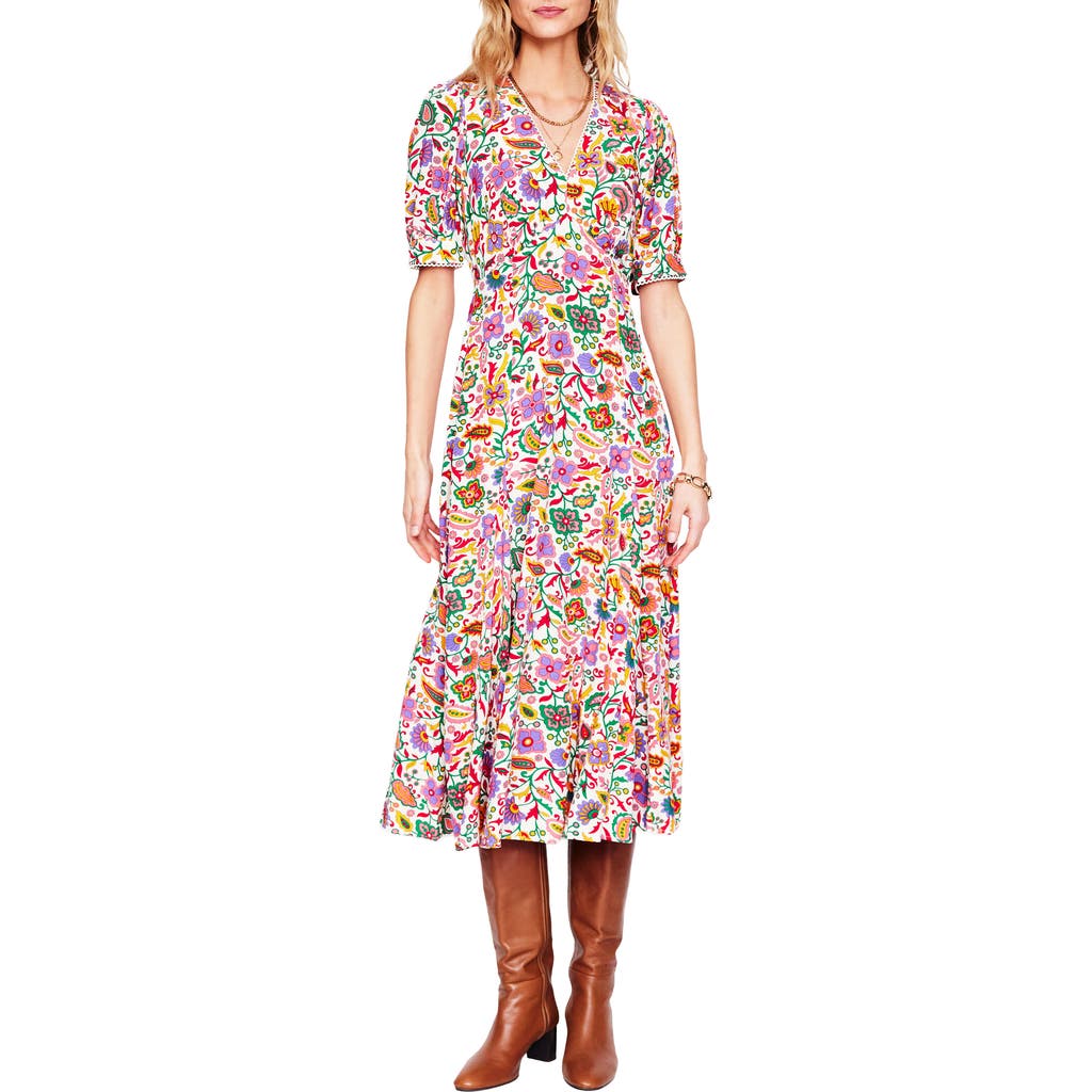 BODEN BODEN ROSIE GODET PLEAT MIDI DRESS