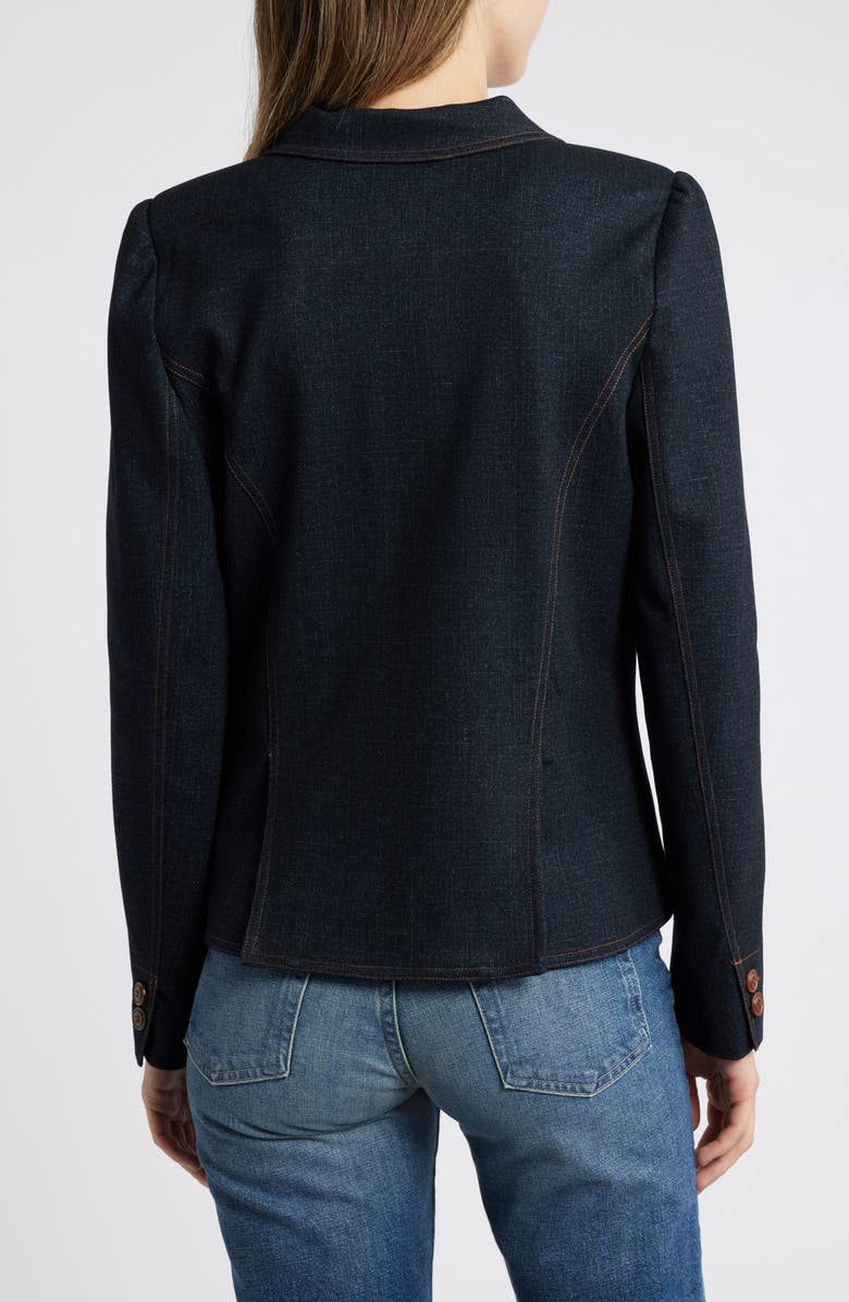 Wit & Wisdom Crop Knit Blazer, Alternate, color, Dark Indigo