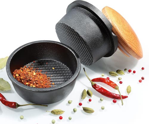 Zassenhaus Cast Iron Spice Grinder Set, Herb And Seed Grinder, 5.4" Diameter In Black