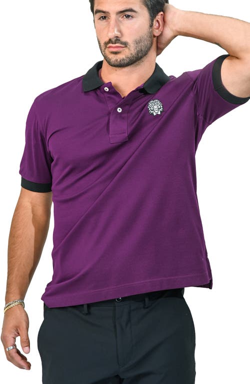 Maceoo Mozartspecktip Stretch Nylon Polo In Purple