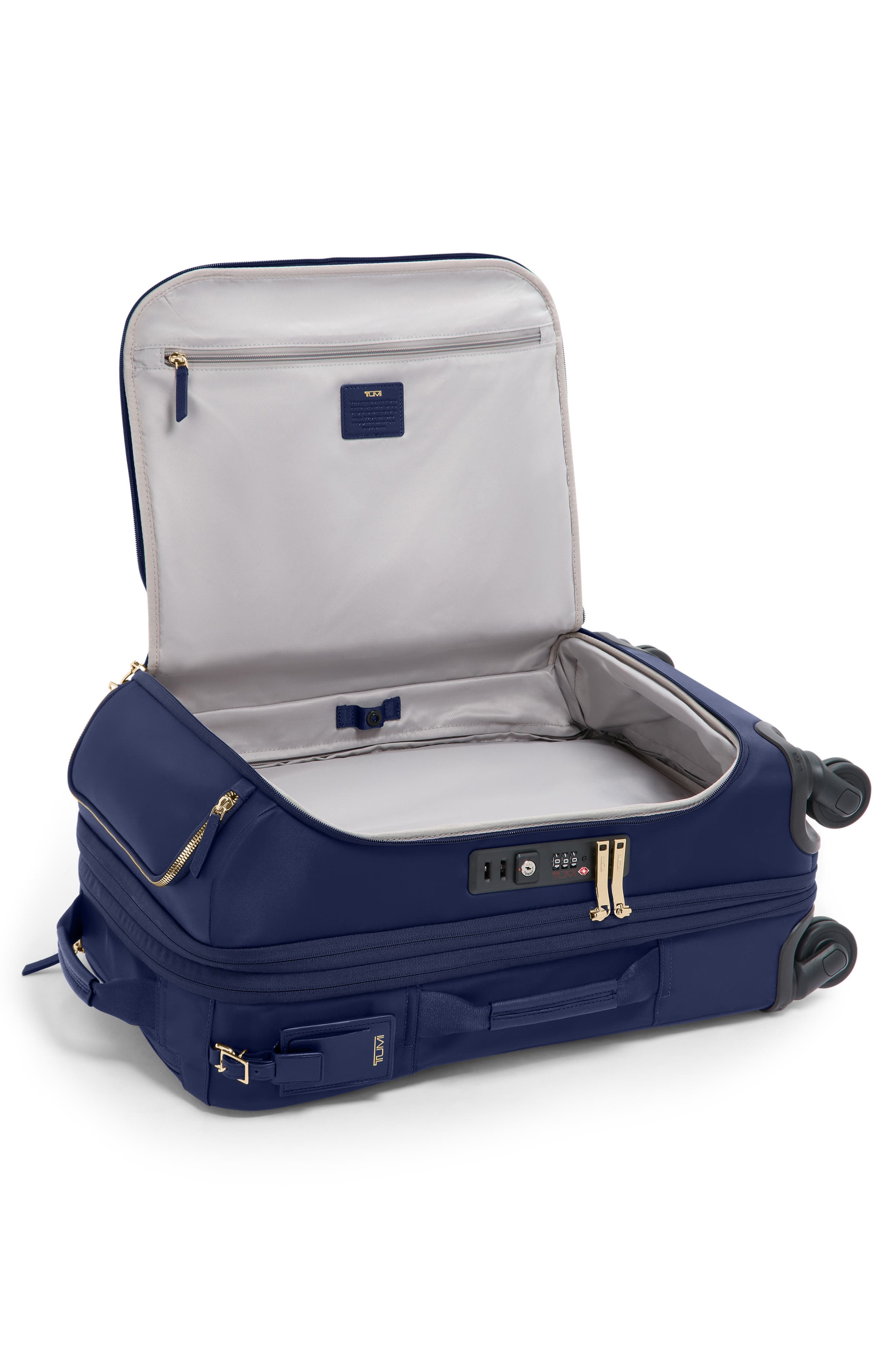 TUMI Léger Dual Access Expandable Carry-On, Alternate, color, Indigo/ Light Gold