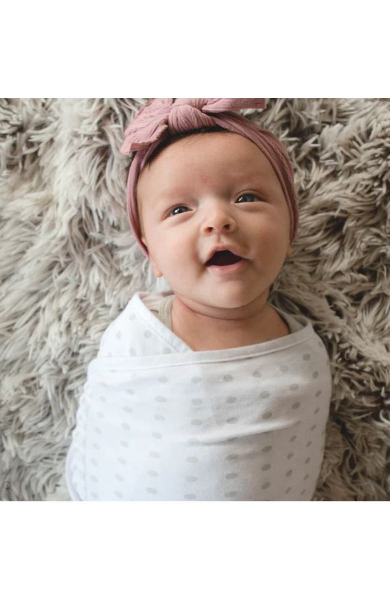 Ely's & Co. Adjustable Swaddle Blanket 2 Pack, Alternate, color, Grey Chevron & Polka Dot