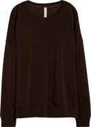 Zella Soft Luxe Boxy Knit Crew Sweatshirt