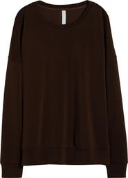 Zella Soft Luxe Boxy Knit Crew Sweatshirt