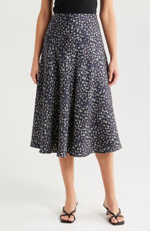 Wyeth Dot Silk Midi Skirt in Twilight 