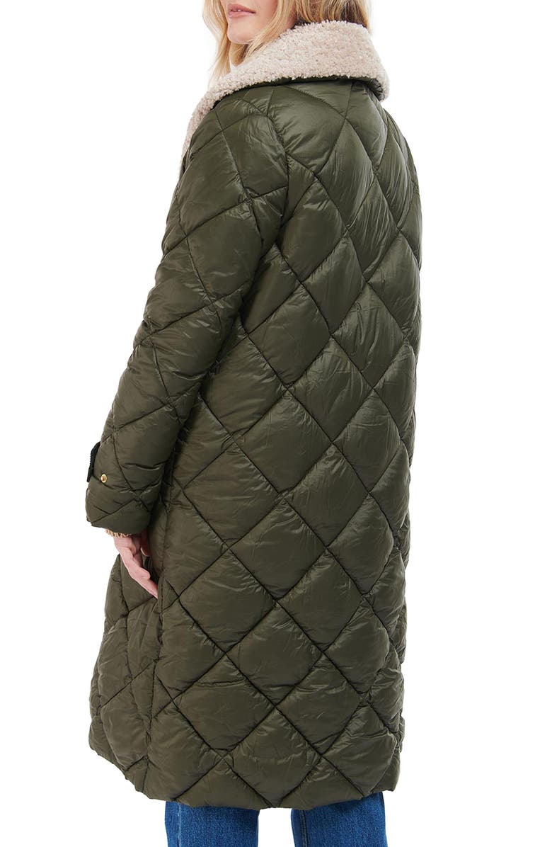 Barbour Tolsta Quilted Jacket with Faux Shearling Trim, Alternate, color,