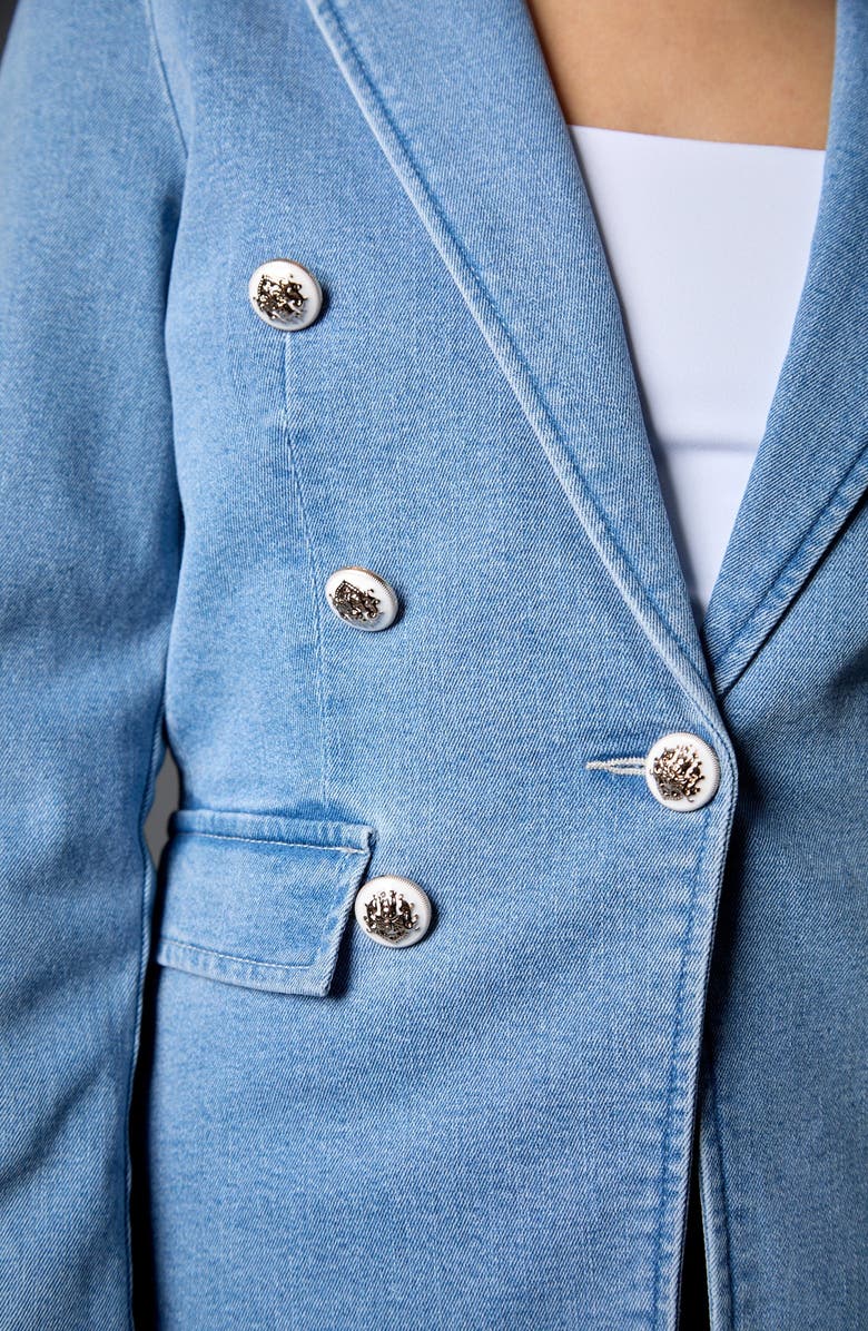 BLUE REVIVAL Miley Recycled Blazer, Alternate, color, Light Stone