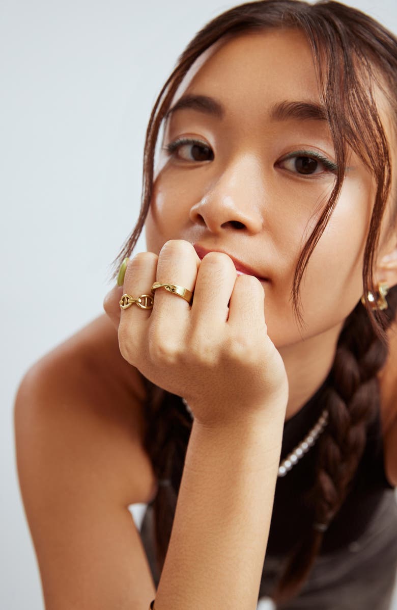 Ana Luisa Eliora Twisted Band Ring, Alternate, color, Gold