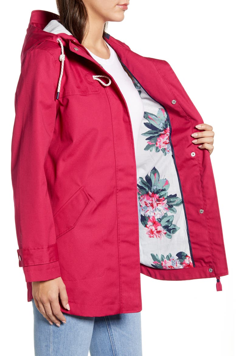 Coast Waterproof Hooded Jacket, Alternate, color, BERRY