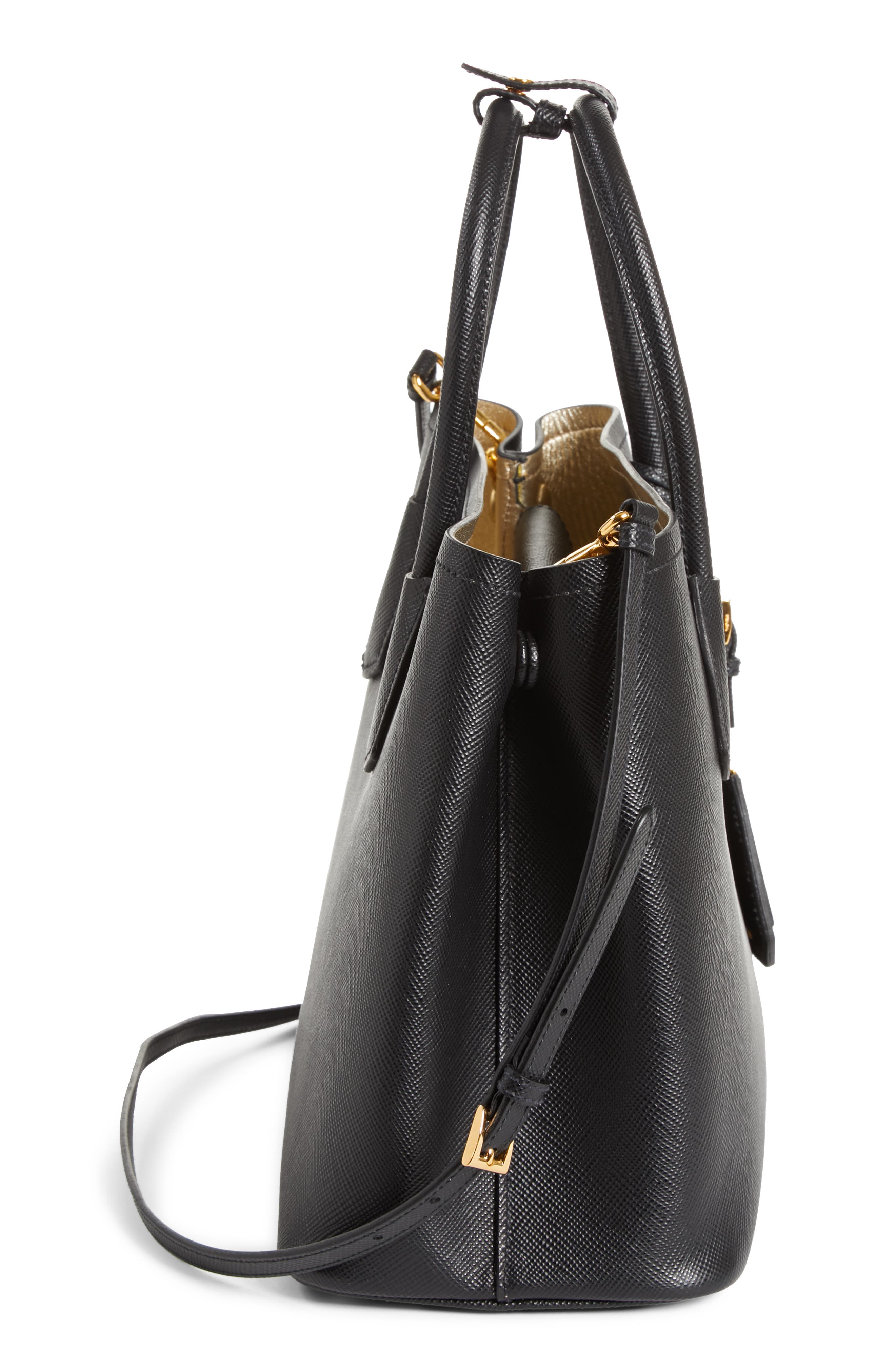 Prada Double Medium Saffiano Leather Tote, Alternate, color, 