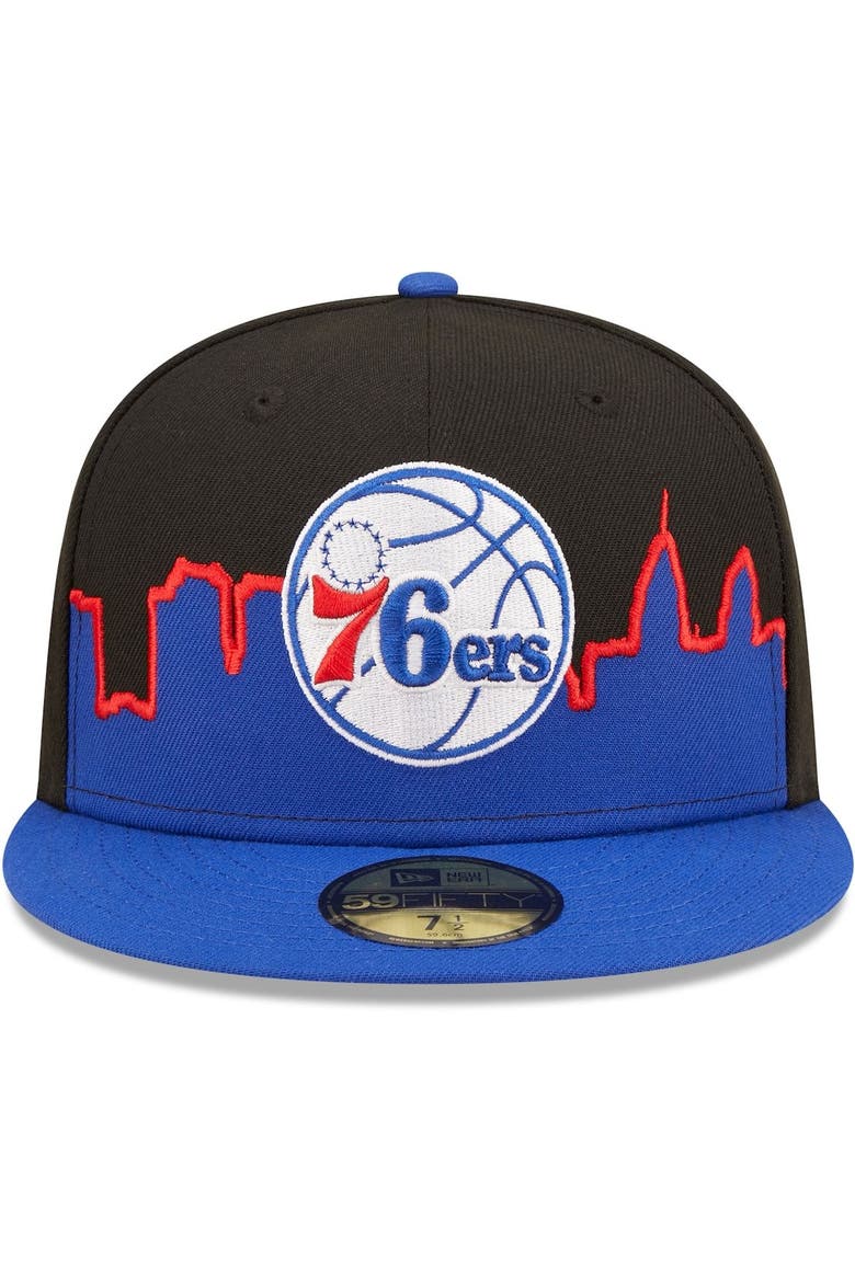 Men's New Era Royal/Black Philadelphia 76ers 2022 Tip-Off 59FIFTY Fitted Hat, Alternate, color, Royal