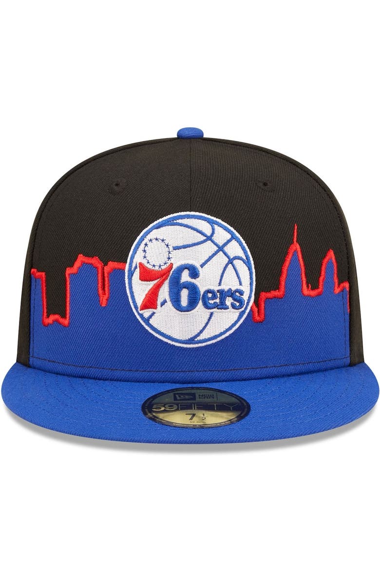 New Era Men's New Era Royal/Black Philadelphia 76ers 2022 Tip-Off 59FIFTY Fitted Hat, Alternate, color,