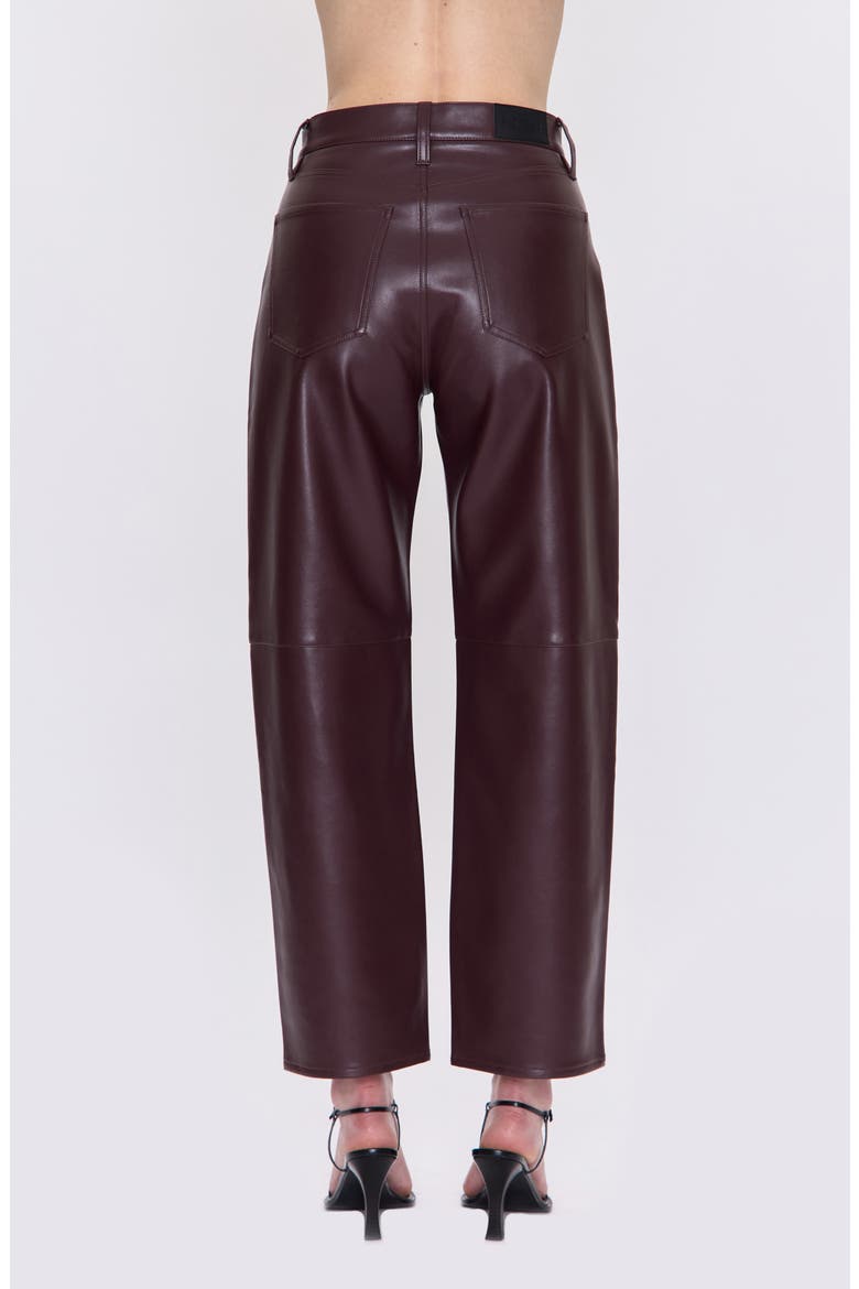 Jett Faux Leather Wide Leg Pants, Alternate, color, CABERNET