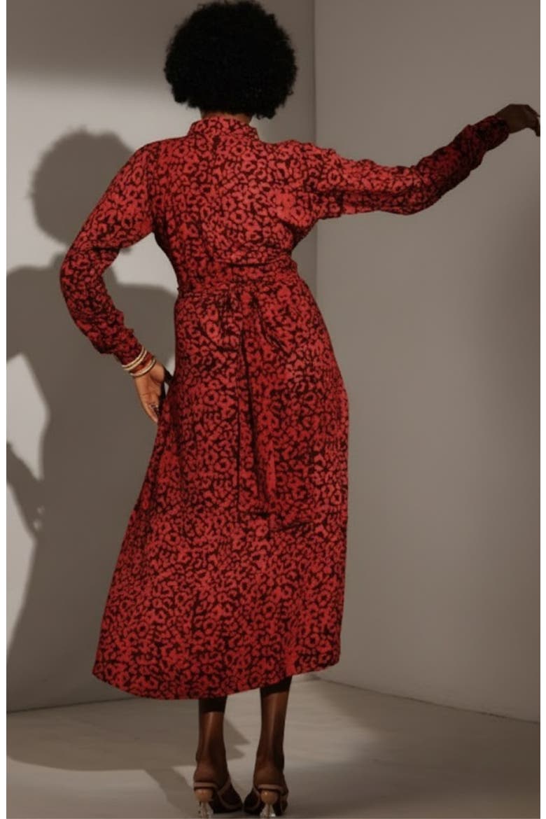 Isla Dress, Alternate, color, Deep Red