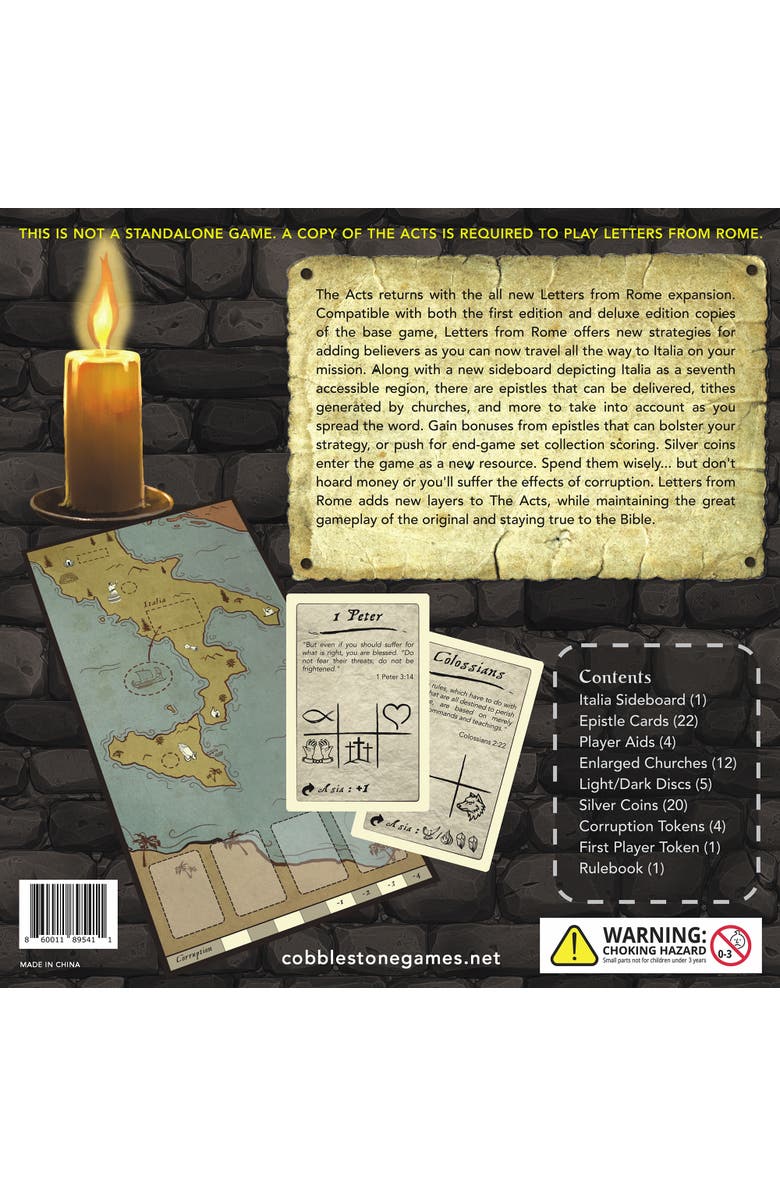 Cobblestone Games The Acts Letters From Rome Expansion, Ages 14+, Alternate, color, 
