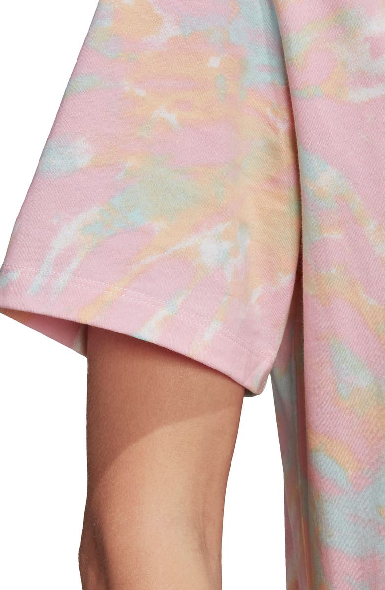 adidas Originals Tie Dye T-Shirt Dress, Alternate, color, 